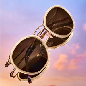 Warby Parker Carmen Sunglasses - Classic - Medium - Gold / Beige - Like New!